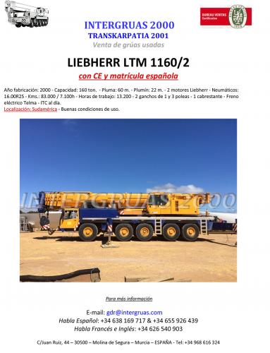 En venta grua movil LIEBHERR LTM 1160/2 año  - Imagen 1