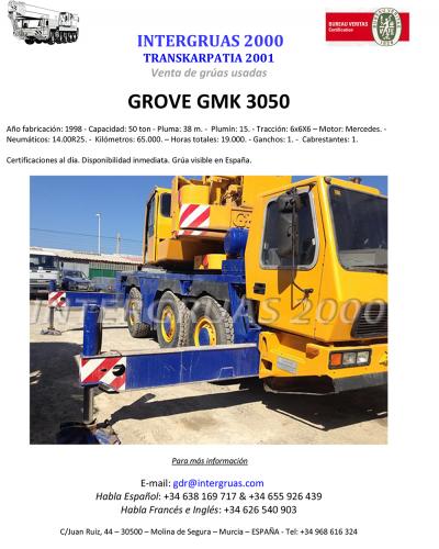 En venta grua movil GROVE GMK 3050 año 1998 - Imagen 1