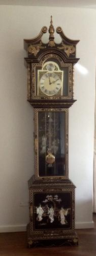 Reloj de Pie Grandfather Chinoiserie Reloj d - Imagen 1