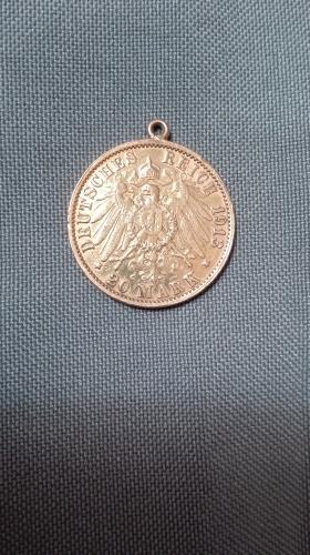 Moneda de oro de Alemania 20 mark de 1913 - Imagen 2